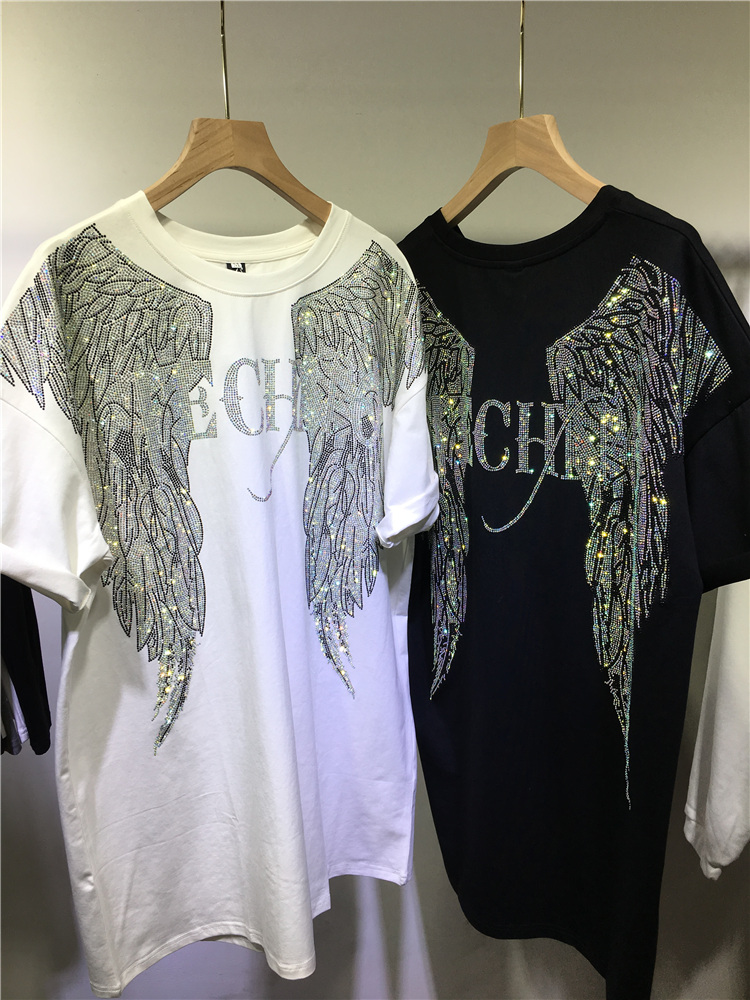 L-4XL Oversize Rhinestone Ange – Streetwear Clothing Brands Bewertung und Preis