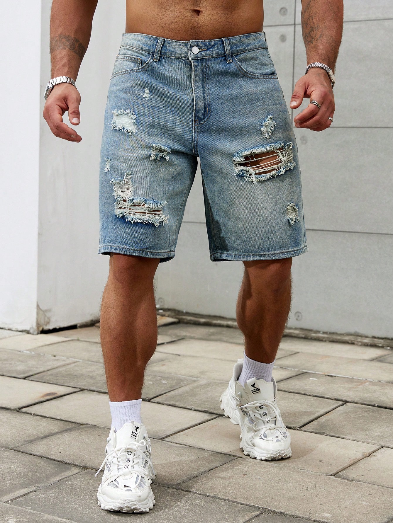 New Fashion Mens Ripped Short  – Streetwear Brand Clothing Bewertung und Preis
