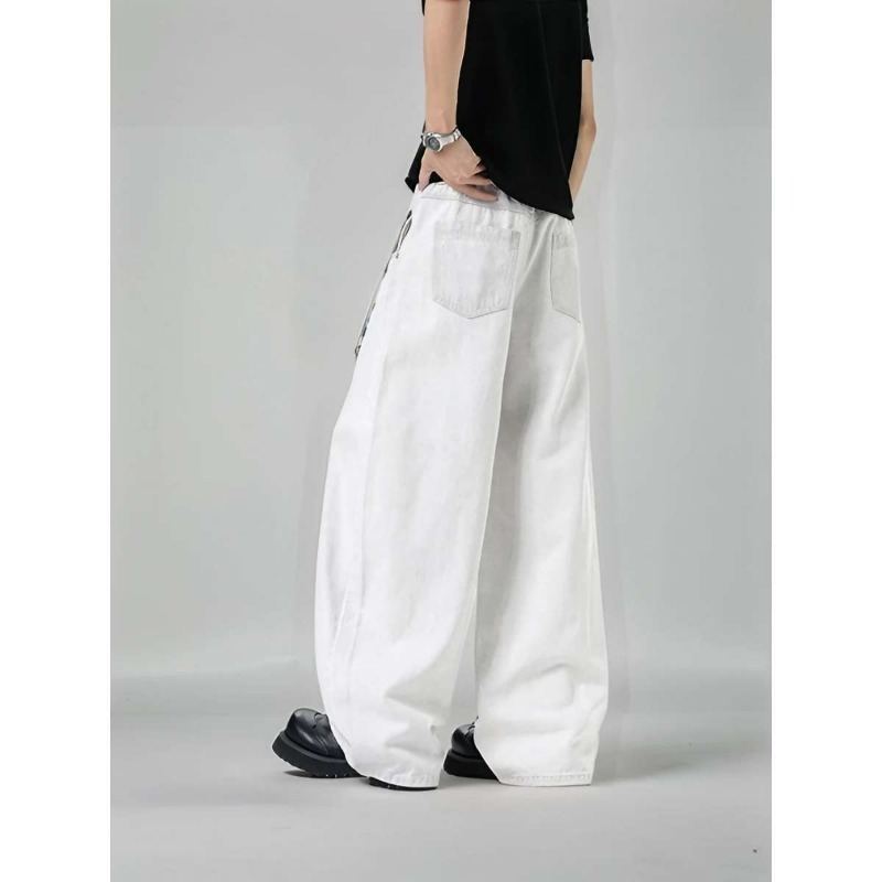 Men's Loose Wide Leg Plaid Pan – Streetwear Brand Clothing Bewertung und Preis